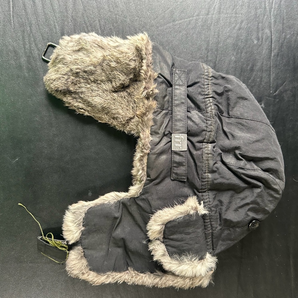 Kids Black Fur-Lined Winter Jacket